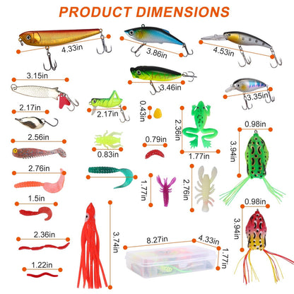375Pcs Fishing Baits set