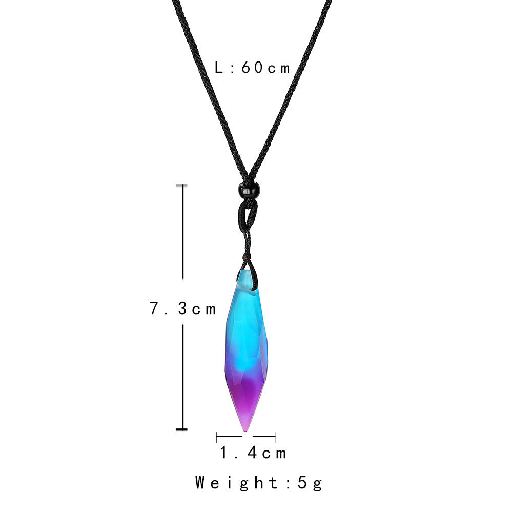 magic color resin pendant