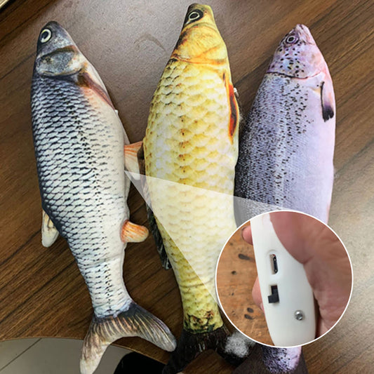 Electric Jumping Fish Toy – No Catnip