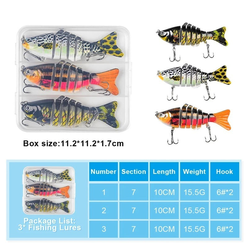 3PCS Multi-Section Fish Lure Set