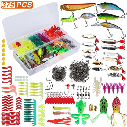 375Pcs Fishing Baits set