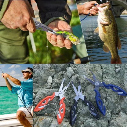 Heavy-duty fishing pliers with non-slip grip for secure handling