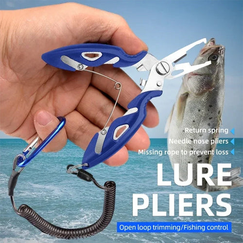 Multifunctional fishing pliers with stainless steel cutter – perfect for anglers