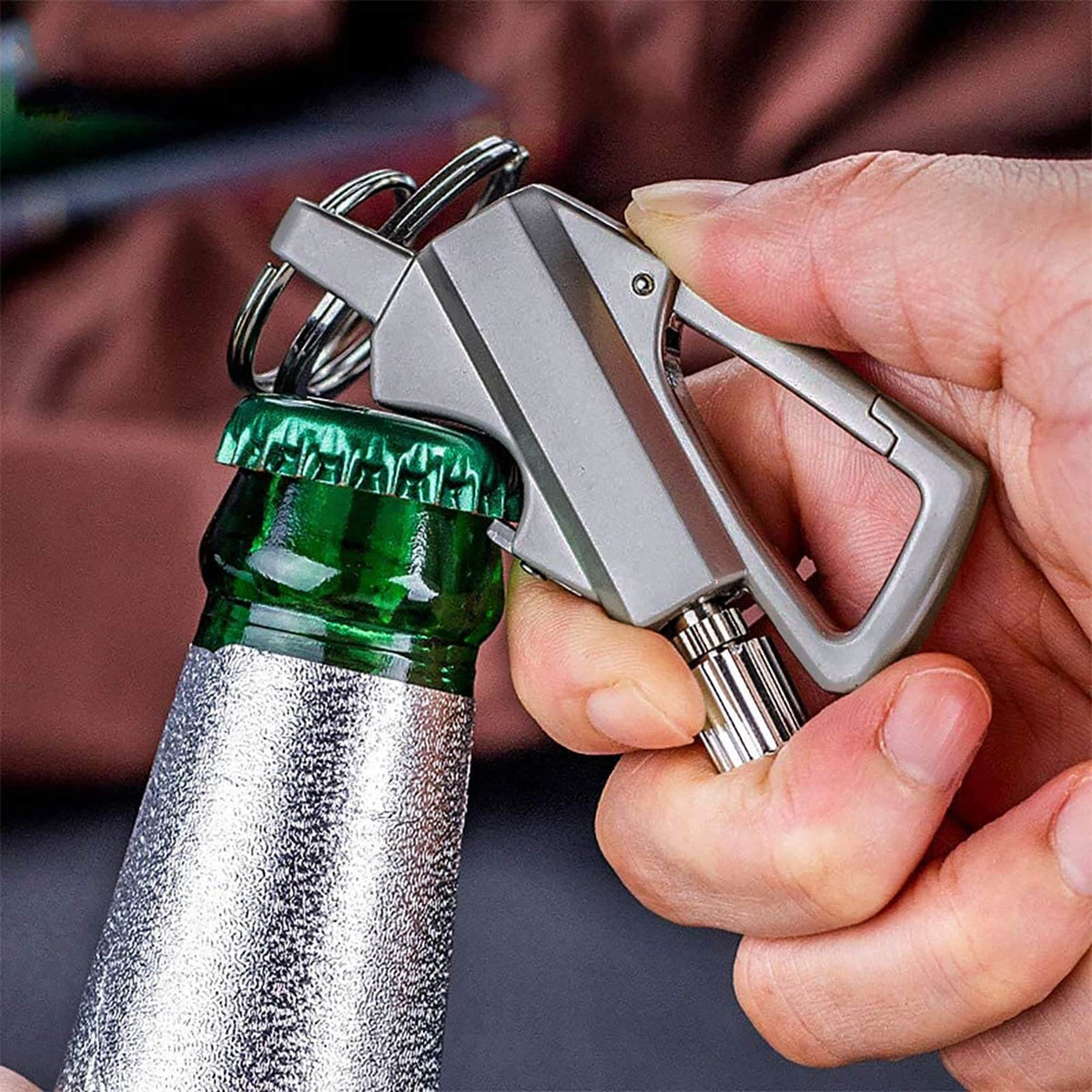 Premium metal keychain with lighter
